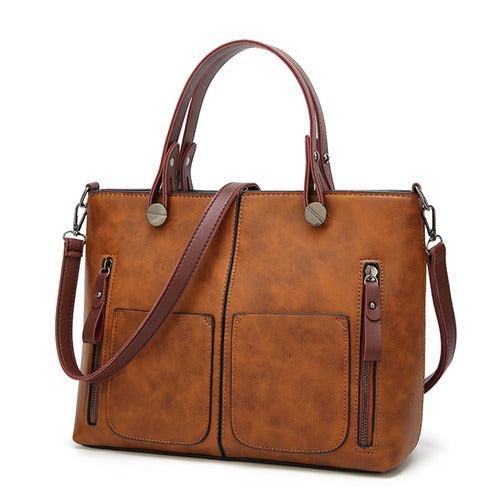 Ruibron β Women's Vintage PU Leather Shoulder Bag with Adjustable Crossbody Strap