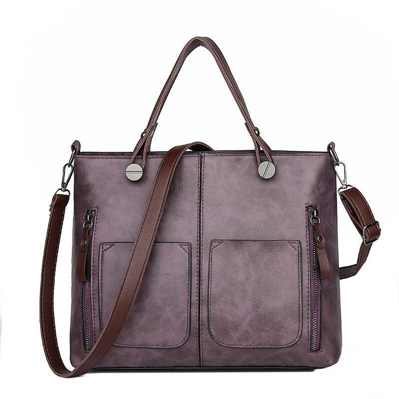 Ruibron – Women's Vintage PU Leather Shoulder Bag with Adjustable Crossbody Strap