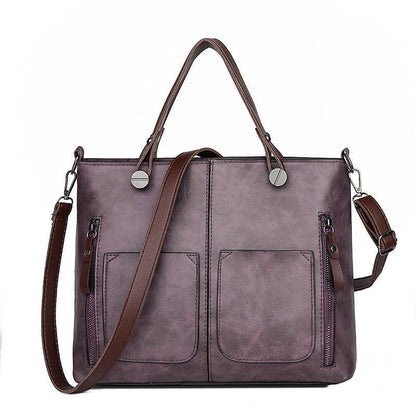 Ruibron – Women's Vintage PU Leather Shoulder Bag with Adjustable Crossbody Strap