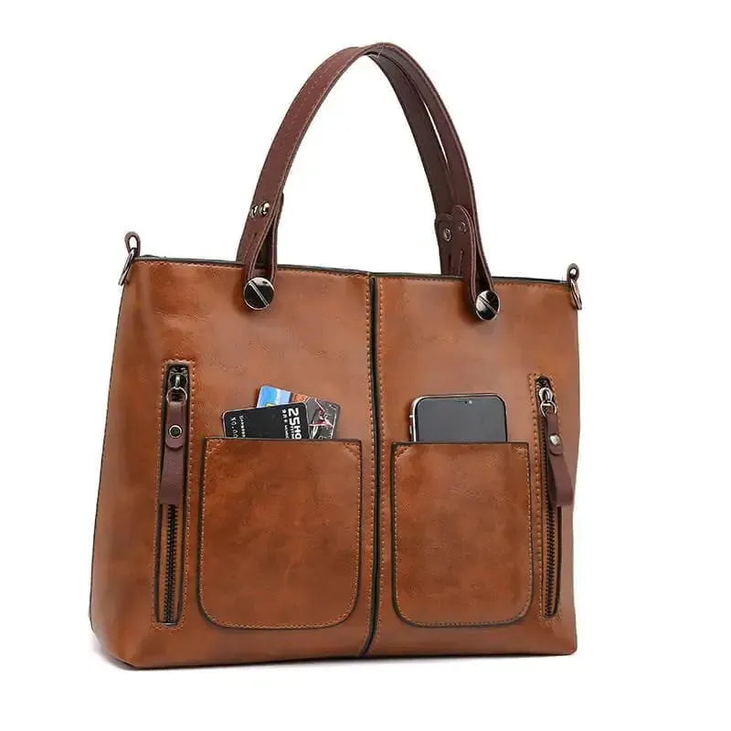 Ruibron – Women's Vintage PU Leather Shoulder Bag with Adjustable Crossbody Strap