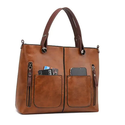Ruibron – Women's Vintage PU Leather Shoulder Bag with Adjustable Crossbody Strap